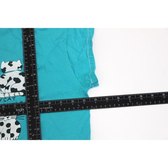 Vintage Kitty Cat Crop Top T Shirt XL - Picture 6 of 7